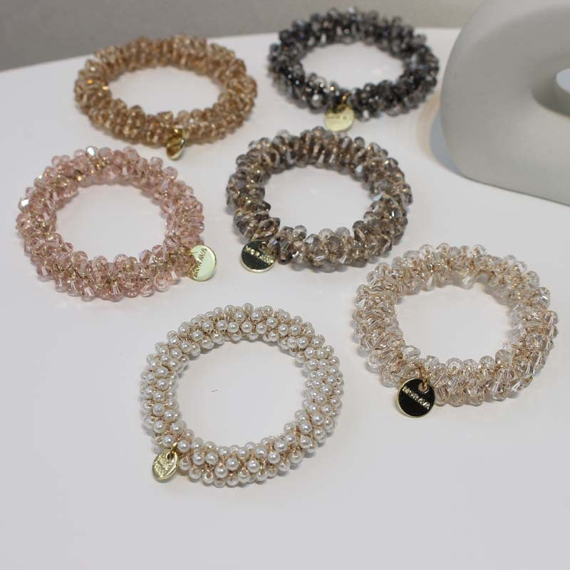 Bracelet Color Crystal Hair Ring Simple Pearl – Jewelry Gift Ideas — 1