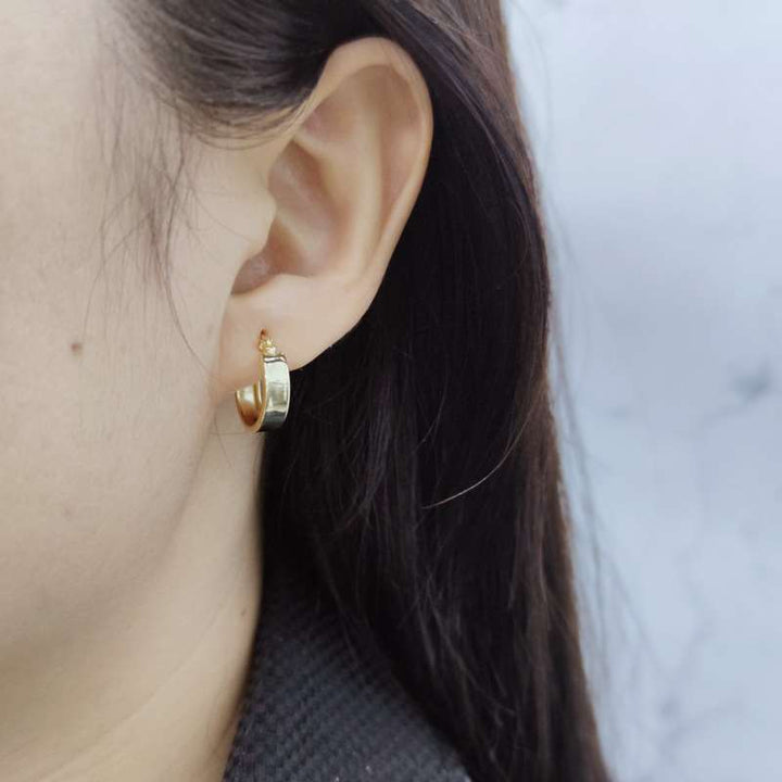 Women's Fashion Wide Flat Round S925 Earrings – Stylish Gifts — 1