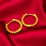 Alluvial Gold Women's Girl Pattern Hook Earrings Twist – Gifts for Her — 3