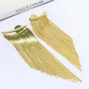 Gold Tassel Long Earrings – Meaningful Gifts — 4