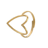 Titanium Steel Gold Plated Adjustable Love Ring – Stylish Gifts — 5