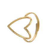 Titanium Steel Gold Plated Adjustable Love Ring – Stylish Gifts — 5