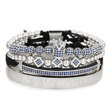 Men's Micropaved CZ Diamond Ball Crown Bracelet – Jewelry Gift Ideas — 4