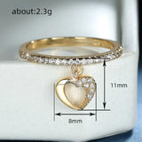 Simple All-Match Ring Heart-shaped Hollow-out – Gift Ideas — 4