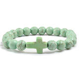 Blue Turquoise Cross Bracelet – Jewelry Gift Ideas — 2