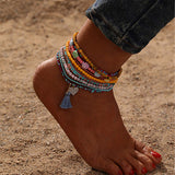 Foot Ornaments Bohemian Color Bead Starfish Shell – Stylish Gifts — 12
