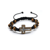 Cross Bracelet Alloy Pine Beads Woven China – Jewelry Gift Ideas — 4
