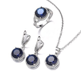 Women's Zircon Necklace Earring Ring Three-piece – Jewelry Gift Ideas — 19