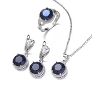 Women's Zircon Necklace Earring Ring Three-piece – Jewelry Gift Ideas — 19