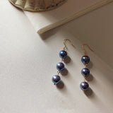 925 Silver Needle Purple Bead Long Tassel Earrings – Gifts for Her — 6