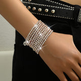 Women's Diamond Elastic Bracelet Wrist Ring Gems – Jewelry Gift Ideas — 4