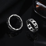 925 Silver Couple Couple Rings Men's Vintage Ring – Gifts for Him — 4
