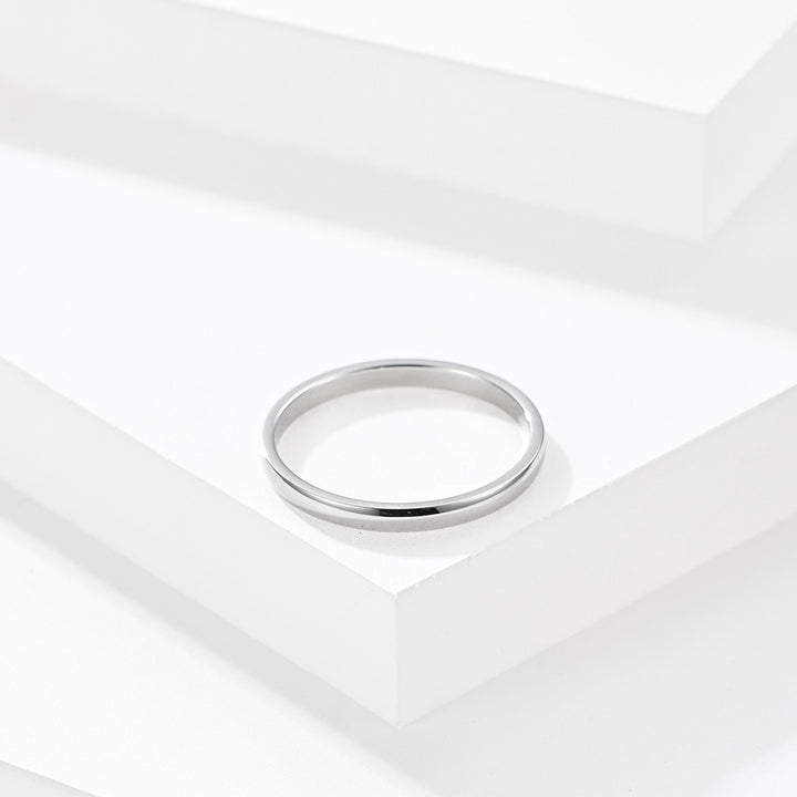 Titanium Steel Couple Vacuum Gold Plated Ring – Gifts for Couples — 1