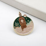 Creative Round Sea Fortress Alloy Drip Brooch – Jewelry Gift Ideas — 5