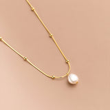 Sterling Silver Simple Light Luxury Necklace – Jewelry Gift Ideas — 4