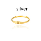 Stainless Steel Gold 26 Alphabet Ring – Stylish Gifts — 9
