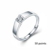 Sterling Silver Men's White Gold Moissanite Ring – Gifts for Him — 4