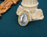 S925 Sterling Silver Lady Portrait Cross Round – Jewelry Gift Ideas — 11