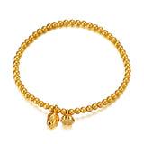 Women's Plain Chain Gold Bead Bracelet – Jewelry Gift Ideas — 3