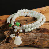 With Beads Dry Green Garnet Gourd Double Pixiu – Jewelry Gift Ideas — 2