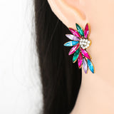 Alloy Diamond-embedded Geometric Symmetrical Wing – Birthday Gifts — 1