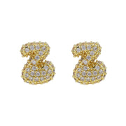 18K Brass Balloon Bubble Zircon Small Size Stud – Birthday Gifts — 13