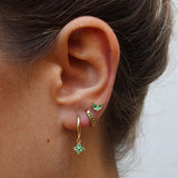 Women's Floral Clover Stacked Earrings Set – Gifts for Her — 11