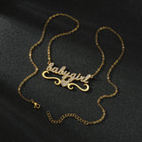 Stainless Steel Diamond Name Pendant – Jewelry Gift Ideas — 4