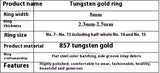 Fashion Flat Steel Tungsten Gold Ring – Stylish Gifts — 9