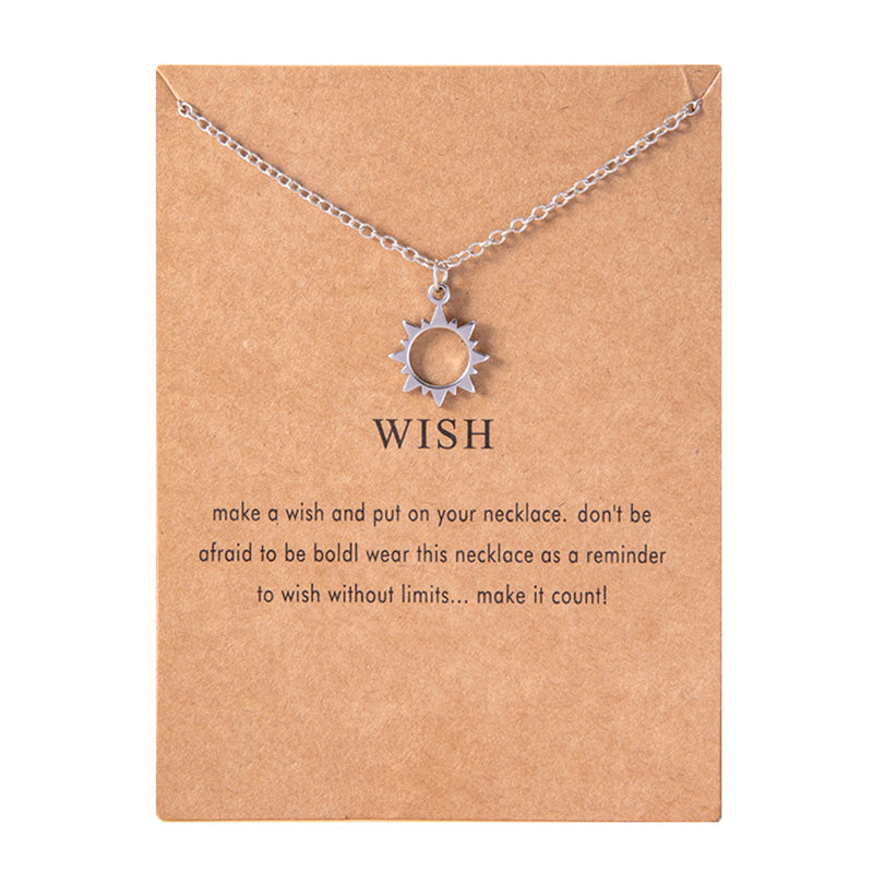 Fashion Silver Sun Stainless Steel Chain Necklace – Jewelry Gift Ideas — 1