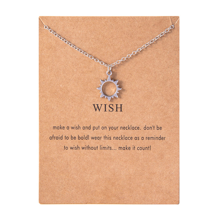 Fashion Silver Sun Stainless Steel Chain Necklace – Jewelry Gift Ideas — 1