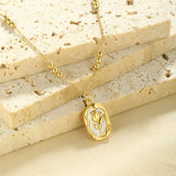 Simple Rose White Shell Pendant Necklace – Jewelry Gift Ideas — 16