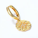 Fashion Star Medal 14K Gold Plated Earrings – Stylish Gifts — 4