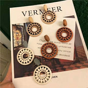 Ethnic Style Retro Wood Earrings Eardrops Geometric – Stylish Gifts — 1
