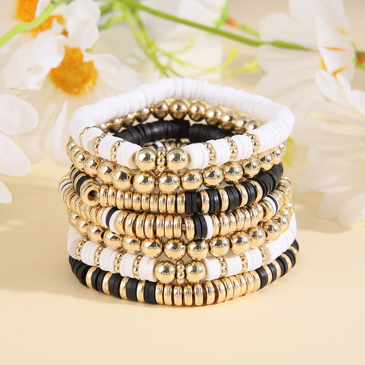 Retro Bohemian Polymer Clay Ball Bracelet Suit – Jewelry Gift Ideas — 1