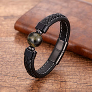 Stainless Steel Magnet Buckle Braided Leather – Jewelry Gift Ideas — 6
