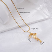 Light Luxury Design Non-fading Titanium Steel Bow – Jewelry Gift Ideas — 7