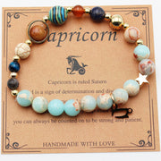 Twelve Constellations Bracelets Natural Stone Beaded – Practical Gifts — 18