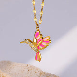 Fashion Stainless Steel Hummingbird Color – Jewelry Gift Ideas — 8