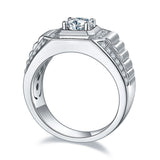 Moissanite One Carat 925 Silver Ring – Practical Gifts — 2
