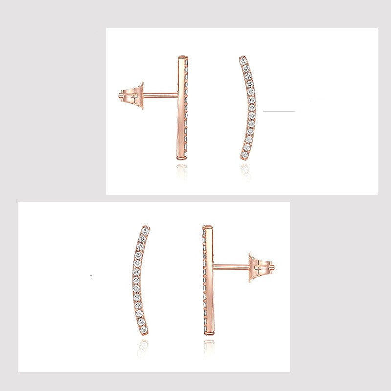 Trendy Geometric Zircon Earrings Simple – Thoughtful Gifts — 1