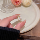Fashion Jewelry Zircon Flower Ring Female Niche Design – Stylish Gifts — 2