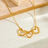 Simple Gold-plated Love Connection Pendant Chain – Jewelry Gift Ideas — 4