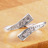 Popular Ornament Adjustable Micro Inlaid Zircon Open Ring – Gift Ideas — 5