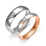 Stainless Steel Couple Ring With Diamond Style – Stylish Gifts — 2