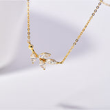 Ladies Sterling Silver Zircon Inlaid Necklace – Jewelry Gift Ideas — 4