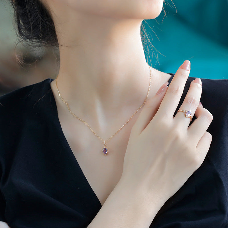 Luxury Natural Amethyst Lace Ring – Practical Gifts — 1