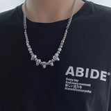 Blue Eyed Skeleton Steel Ball Necklace – Jewelry Gift Ideas — 5