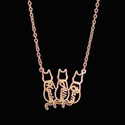 Titanium Cute Kitten Monogrammed Necklace – Jewelry Gift Ideas — 9