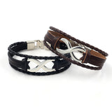 Alloy lucky figure 8 leather bracelet – Jewelry Gift Ideas — 8